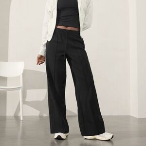 Athleta Endeavor Relaxed Pants High Rise Wide Leg Pockets Black Size XS
